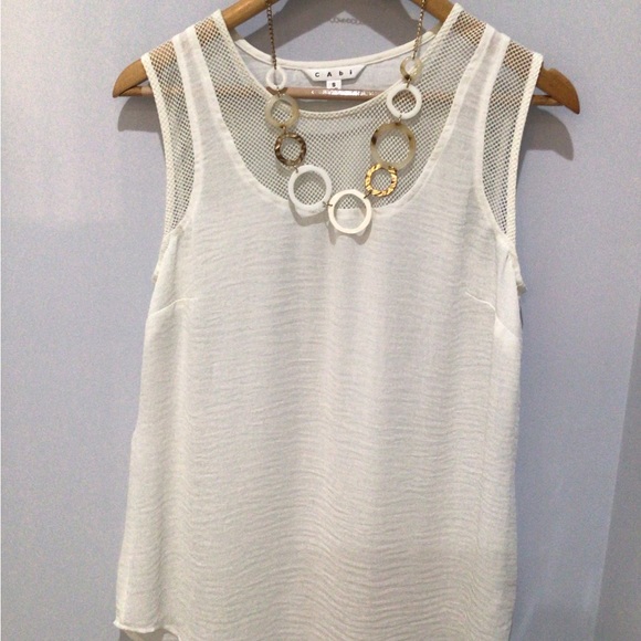 CAbi white mesh tank top - Picture 11 of 11